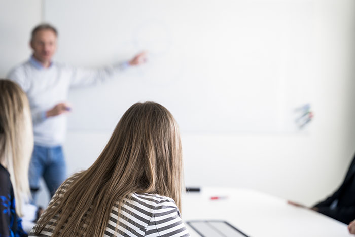 A teacher who teaches.