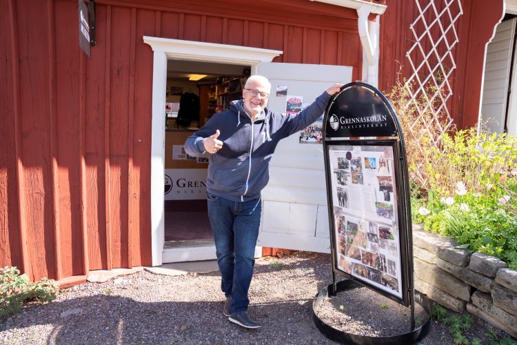 Lars Svärd, före detta student vid den gamla Grennaskolan uppskattade dagen på Gränna Campus