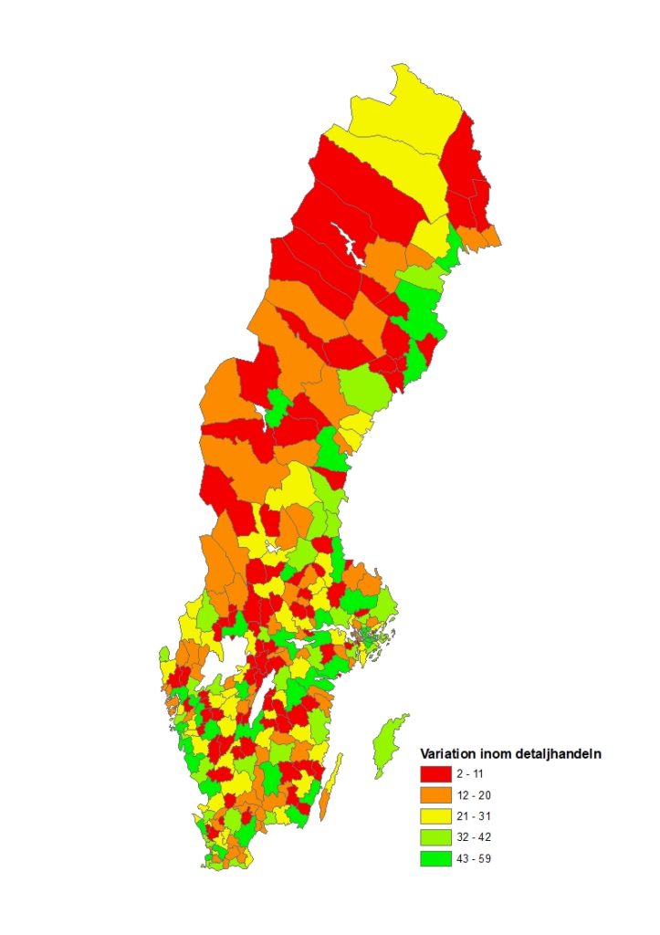 Variation inom detaljhandeln
