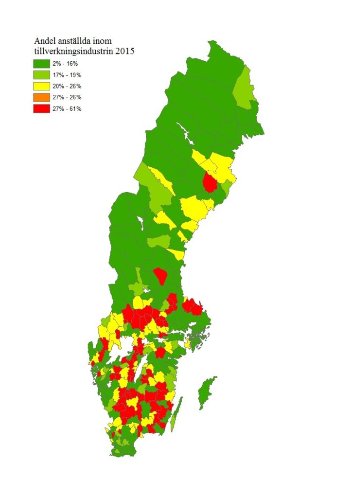 Andel anställda 2015