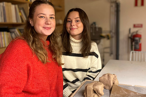 Frida Ståhl och Elin Gunnarsson på Vandalorum.